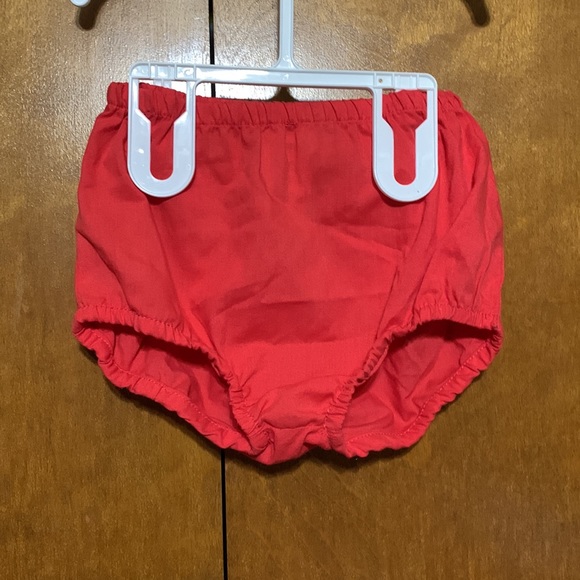 LAST CHANCE- 2T Poinsettia corduroyed Holiday Dress with “undies” - Picture 9 of 11